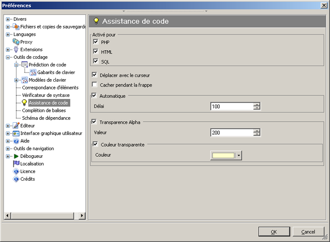 Le code hint